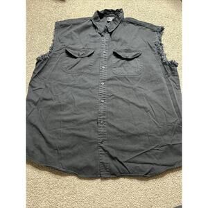 Men’s 5XL Revolution Gear Sleeveless Black Biker Motorcycle Vest